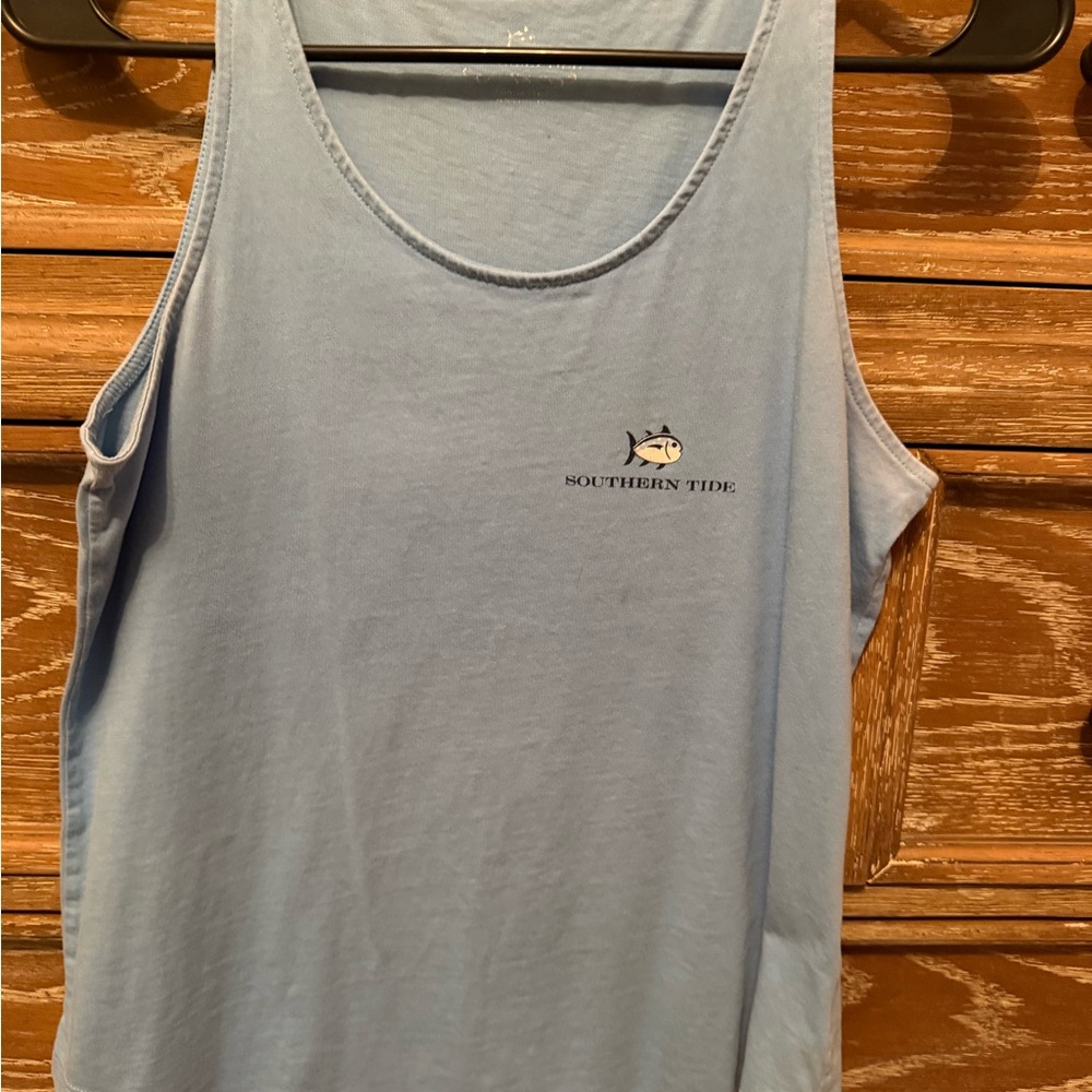 Southern Tide Sky Blue Sleeveless Top